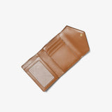 Michael Kors Carmen Medium Logo and Leather Tri-Fold Envelope Wallet Vanilla Acorn