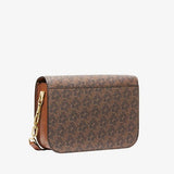 Michael Kors Delancey Medium Empire Signature Logo Messenger Bag In Brown