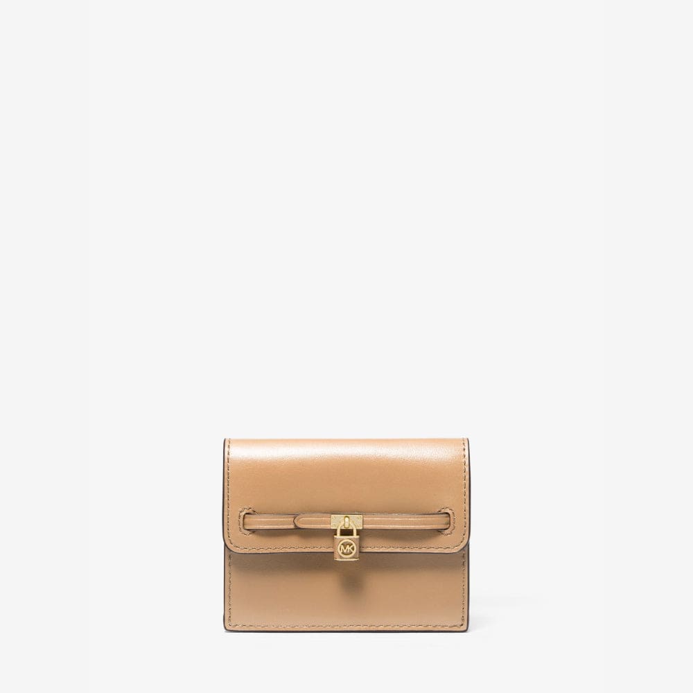 Michael Kors Hamilton Legacy Small Leather Card Case in Camel