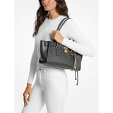 Michael Kors Hamilton Moderne Small Leather Satchel In Black