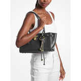 Michael Kors Hamilton Moderne Small Leather Satchel In Black