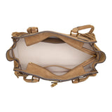 Michael Kors Hamilton Moderne Small Signature Logo Satchel In Husk