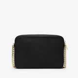 Michael Kors Jet Set Large Saffiano Leather Crossbody Bag in Black