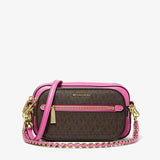 Michael Kors Jet Set Logo and Leather 4-in-1 Crossbody Bag Cerise