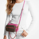 Michael Kors Jet Set Logo and Leather 4-in-1 Crossbody Bag Cerise