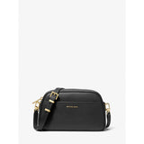 Michael Kors Jet Set Small Leather Camera Crossbody Bag In Black