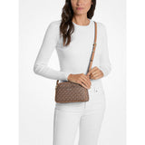 Michael Kors Jet Set Small Signature Logo Camera Crossbody Bag In Brn/Acorn