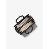 Michael Kors Laila Small Pebbled Leather Satchel In Black