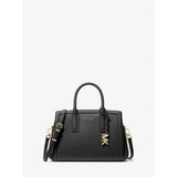 Michael Kors Laila Small Pebbled Leather Satchel In Black