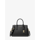Michael Kors Laila Small Pebbled Leather Satchel In Safari Green