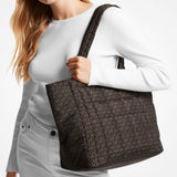 Michael Kors Lilah Recycled Open Top Tote Bag Brown/Black