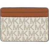 Michael Kors Logo Jet Set Card Holder In Vanilla