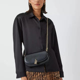 Michael Kors Mila Leather Shoulder Bag in Black