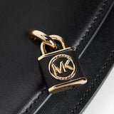 Michael Kors Mila Leather Shoulder Bag in Black