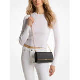 Michael Kors Mona Large Saffiano Leather Clutch In Black