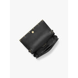 Michael Kors Mona Large Saffiano Leather Clutch In Black