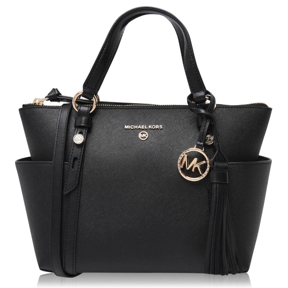 Michael Kors Nomad Small Leather Tote Bag In Black