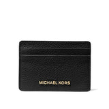 Michael Kors Pebbled Leather Card Case Black