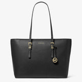 Michael Kors Quinn Large Pebbled Leather Tote Bag in Black