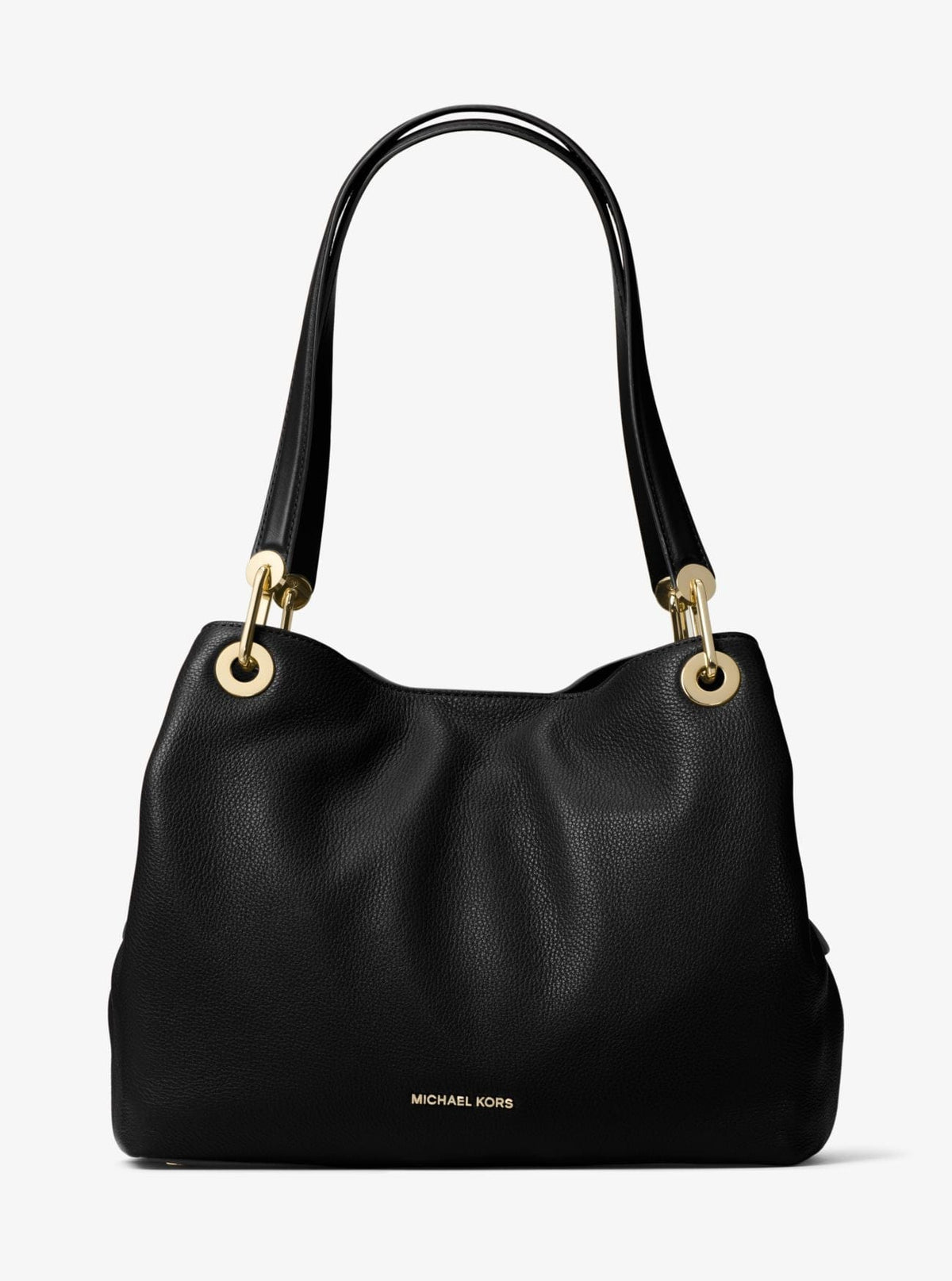 Raven large pebbled leather shoulder bag outlet