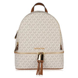 Michael Kors Rhea Medium Leather Backpack In Biege