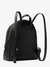 Michael Kors Rhea Medium Leather Backpack in Black