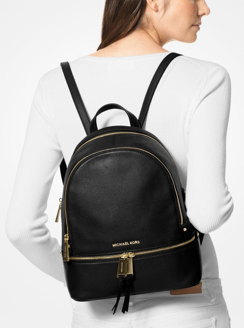 Michael Kors Black Leather Backpack