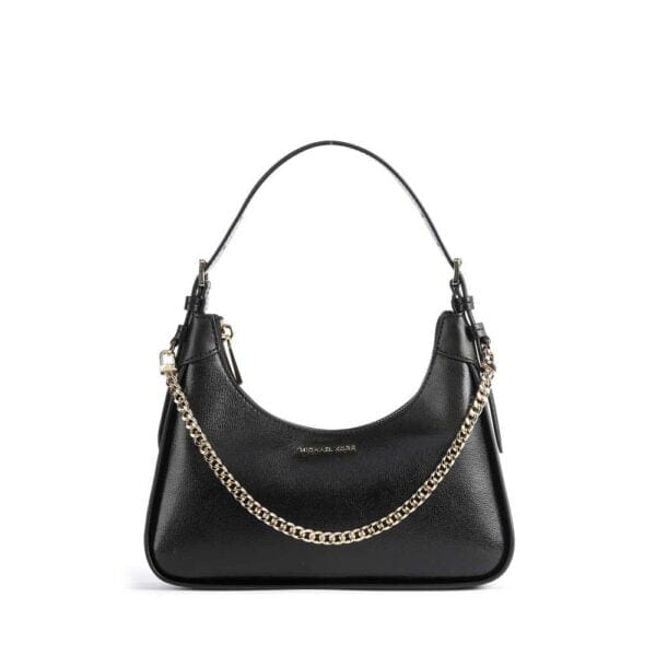 Michael Kors Wilma Medium Leather Shoulder Bag Black