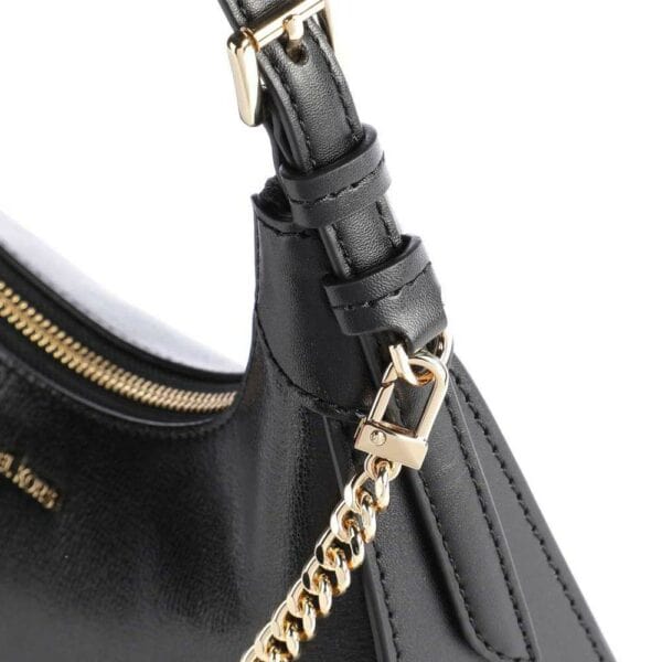 Michael Kors Wilma Medium Leather Shoulder Bag Black