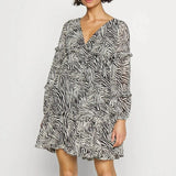 Michael Kors Zebra Georgette Midi Dress