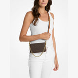 MICHAEL Michael Kors Bryant Small Signature Logo Convertible Pochette In Brn/Acorn