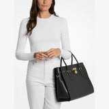 MICHAEL Michael Kors Hamilton Moderne Large Leather Satchel In Black