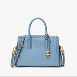 MICHAEL Michael Kors Laila Small Studded Leather Satchel In Chambray