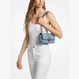 MICHAEL Michael Kors Tribeca Small Studded Suede Shoulder Bag In Chambray