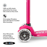 Micro scooter Maxi Micro Deluxe LED In Pink