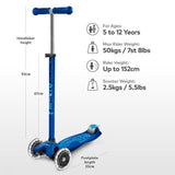 Micro Scooters Maxi Micro Deluxe LED Navy