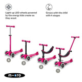 Micro Scooters Mini 2 Grow Light Up 4 In 1 Scooter In Pink