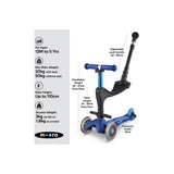 Micro Scooters Mini Micro 3 in 1 Ride On Scooter In Blue
