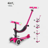 Micro Scooters Mini 2 Grow Light Up 4 in 1 Scooter in Pink