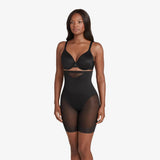Miraclesuit Extra Firm Sexy Sheer Shaping Hi-Waist Thigh Slimmer In Black