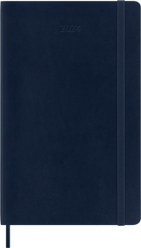 Moleskine Classic Diary 2024 Soft Cover Large 13x21cm in Sapphire Blue