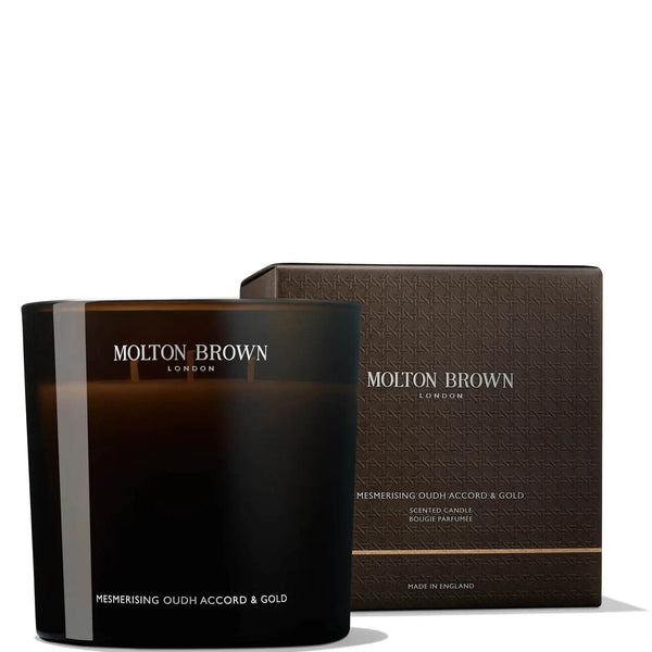 Molton Brown Mesmerising Oudh Accord and Gold Luxury Scented Triple Wick Candle 600g