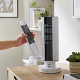 Morphy Richards Air Flex Personal Cooling Tower Fan with Built-In Device Charger 14" In White