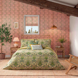 Morris & Co Hyacinth Cover Set Double Size in Sage & Citrus