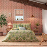Morris & Co Hyacinth Cover Set King Size in Sage & Citrus