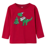 Name It Christmas Long Sleeved Top in Red