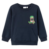 Name It Long Sleeve Jumper with Pug in Dark Sapphire