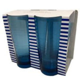 Navigate Linear Acrylic Set of 4 Hi-Ball Glasses In Blue