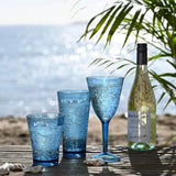 Navigate Linear Plastic Tumblers Blue Set of 4