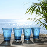 Navigate Linear Plastic Tumblers Blue Set of 4